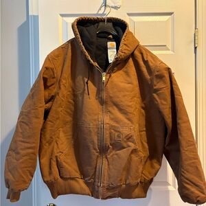 Vintage Carhartt J130 Canvas Zip‎ up Jacket brown 2XL Regular